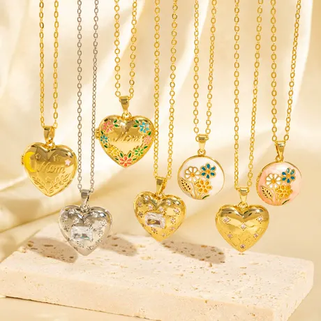 nk6_194_1044284225767.jpg Petland Paw Print Custom Birthstone Heart Photo Necklace - 图片 1