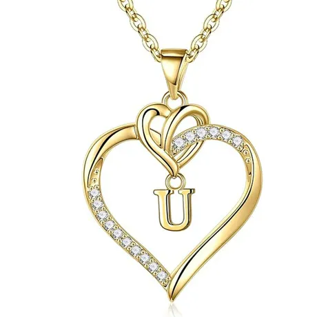 nk6_210_851316002128.jpg Custom Classic Twist Heart Pendant Necklace - 图片 1
