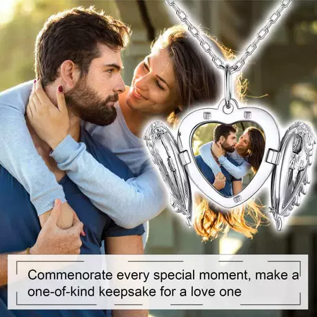 nk7_234_866836764016.jpg Winged Personalized Heart Photo Locket Necklace - 图片 1