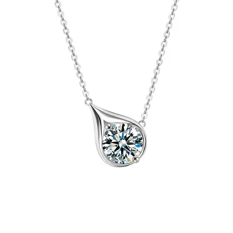 nk7_251_950040472842.jpg Minimalist Custom Teardrop Necklace Sterling Silver - 图片 1