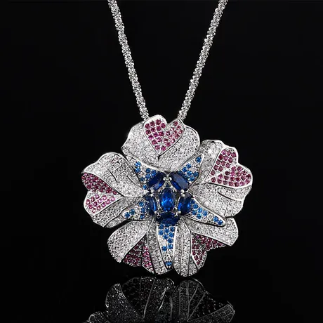 nk8_284_836799989321.jpg X Leyla “Sunset Desert” Art Deco Golden Necklace Sterling Silver - 图片 1