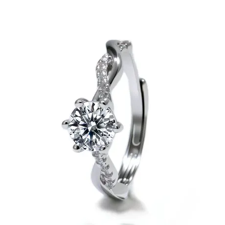 p02_944489836864.jpg Twist Heart Cut Sterling Silver Ring - 图片 1