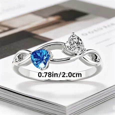p26_1047300411270.jpg Custom Infinity Double Heart Birthstone Ringvv - 图片 1