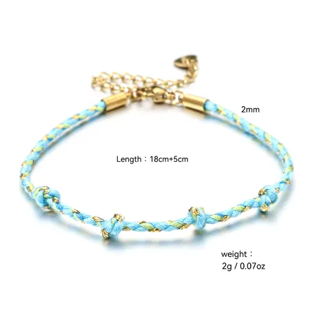 p35_1000209641711.jpg Move My Way Boho Lake Blue Braided Cord Bracelet - 图片 1