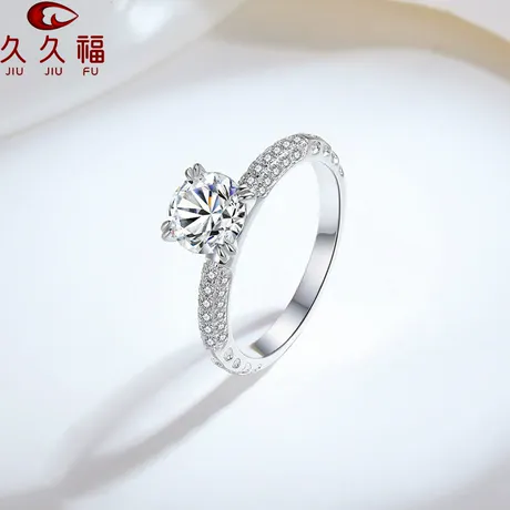 pr3_62_681647996955.jpg Milgrain Wave Pave Round Cut Engagement Ring - 图片 1