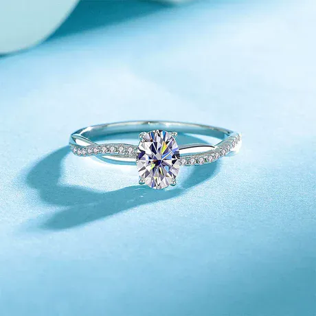 pr3_70_978967728672.jpg Unique Fashion Bypass Two Stone Ring Sterling Silver - 图片 1