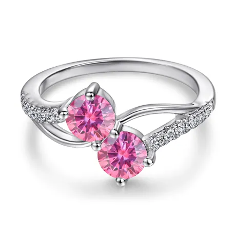 pr3_78_944041767864.jpg Custom Twist Engraved 2 Hearts Promise Ring - 图片 1