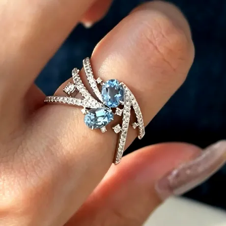 pr3_87_1075035413660.jpg Custom 2 Hearts Promise Ring With Birthstone - 图片 1