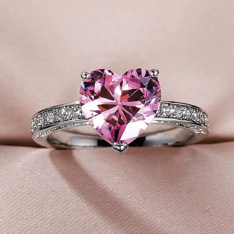repl_1435_1002676042029.jpg Petland Milgrain Minimalist Pink Cat Engagement Ring - 图片 1
