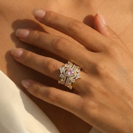 rg1_18_1041904641708.jpg East-West Radiant Cut Bridal Ring Set Sterling Silver - 图片 1