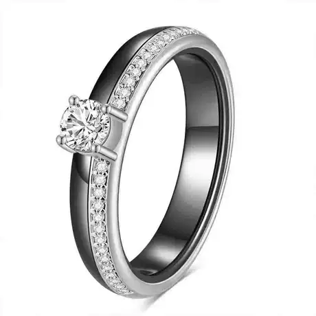 rg5_132_937655972161.jpg Stackable Two Tone Round Cut Micro Pave Promise Ring - 图片 1
