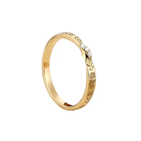 wd10_279_1050601122266.jpg Nature-Inspired Twisted Engraved Black Couple Ring Set - 图片 1