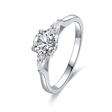 wd10_294_841198363578.jpg Three Stone Twist Promise Ring Sterling Silver - 图片 1