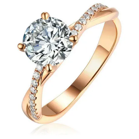 wd3_17_643149295488.jpg Gold Minimalist Twist Matching Couple Ring Set - 图片 1