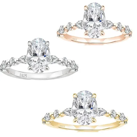 wd3_20_827157843524.jpg Bypass Round Cut Engagement Ring In Sterling Silver - 图片 1