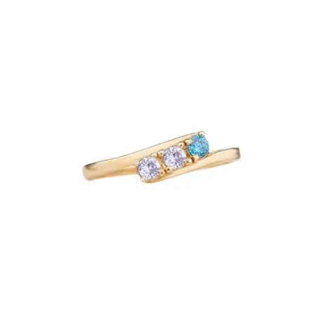 wd5_1_974262096520.jpg Parallel Meet Gold Custom Two Birthstone Bypass Couple Ring Set - 图片 1
