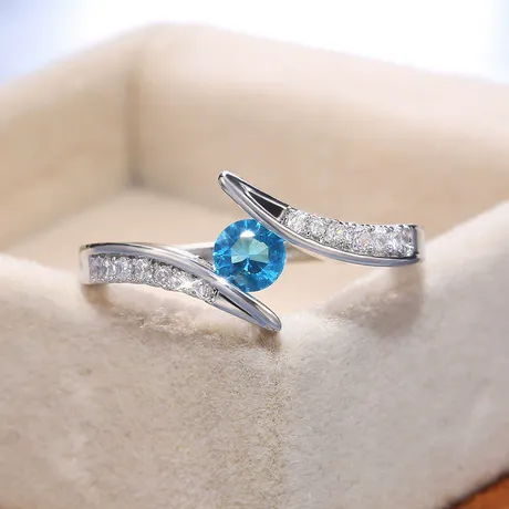 wd5_5_818387239764.jpg Parallel Meet Custom Birthstone Women S Bypass Wedding Band - 图片 1