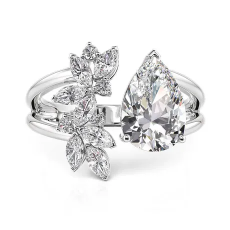 wd6_173_1048839533239.jpg Bypass Butterfly Motif Marquise Cut Engagement Ring - 图片 1