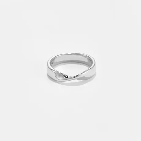 wd6_176_855835817357.jpg Simple Twisted Silver Plain Wedding Band For Men - 图片 1