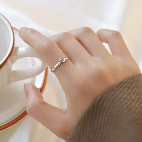 wd7_187_754874552917.jpg Bypass Two-Tone Promise Ring For Men Sterling Silver - 图片 1