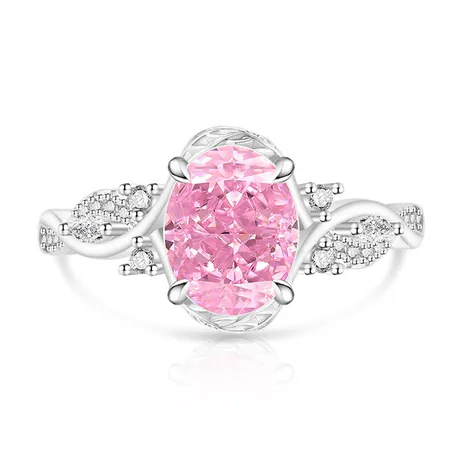 wd7_196_1051460854965.jpg Infinite Swirl Pink Heart Promise Ring Sterling Silver - 图片 1