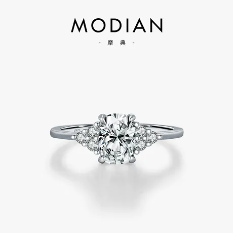 wd8_217_1000452409773.jpg Cathedral Setting Oval Cut Cluster Engagement Ring - 图片 1
