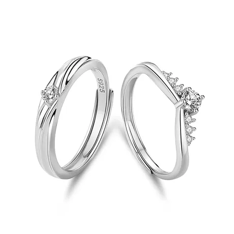 wd8_222_805247674554.jpg Men's Wave Wedding Band With Single Stone Accent - 图片 1