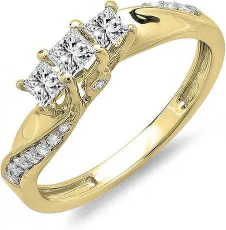 wd8_225_1025249603782.jpg Simple Gold Pave Bypass Round Cut Promise Ring - 图片 1