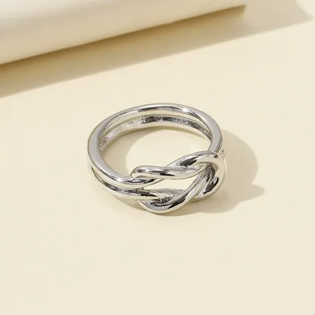 wd9_248_934887186332.jpg Men's Modern Love Knot Ring In Sterling Silver - 图片 1