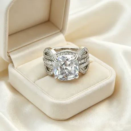 wd9_258_1061289681842.jpg Vintage Milgrain Round Cut Promise Ring Sterling Silver - 图片 1