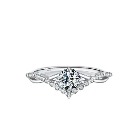 wd9_259_1028746717941.jpg Bypass Twist Heart Shaped Engagement Ring - 图片 1