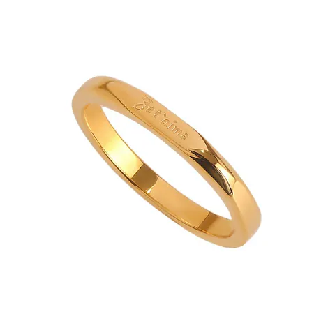 wd_20_997064520916.jpg Gold Crossover Plain Wedding Band For Men - 图片 1