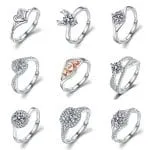 Simple Round Cut Promise Ring Twist Design Sterling Silver