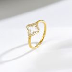 Gold Twist Round Cut Promise Ring Sterling Silver - 图片 18