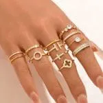 Gold Twist Round Cut Promise Ring Sterling Silver - 图片 3