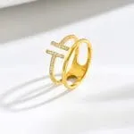 Gold Twist Round Cut Promise Ring Sterling Silver - 图片 38