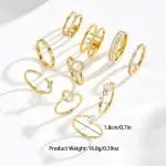 Gold Twist Round Cut Promise Ring Sterling Silver - 图片 5