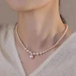 Elegant White Pearl Sterling Silver Necklace - 图片 7