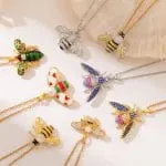 "Honey Bee" Personalized Photo Projection Sterling Silver Necklace