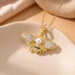"Honey Bee" Personalized Photo Projection Sterling Silver Necklace - 图片 15
