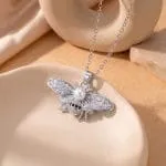 "Honey Bee" Personalized Photo Projection Sterling Silver Necklace - 图片 16