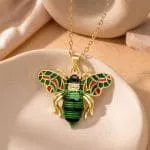 "Honey Bee" Personalized Photo Projection Sterling Silver Necklace - 图片 18