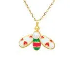 "Honey Bee" Personalized Photo Projection Sterling Silver Necklace - 图片 5