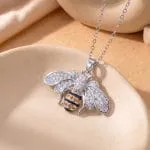 "Honey Bee" Personalized Photo Projection Sterling Silver Necklace - 图片 8