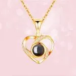 Orca Whale Personalized Photo Projection Sterling Silver Necklace - 图片 2