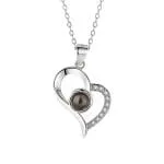 Orca Whale Personalized Photo Projection Sterling Silver Necklace - 图片 11