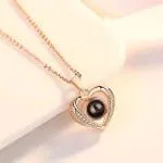 Orca Whale Personalized Photo Projection Sterling Silver Necklace - 图片 12