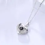 Orca Whale Personalized Photo Projection Sterling Silver Necklace - 图片 13