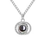 Orca Whale Personalized Photo Projection Sterling Silver Necklace - 图片 16