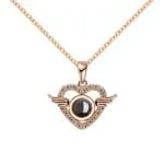 Orca Whale Personalized Photo Projection Sterling Silver Necklace - 图片 20